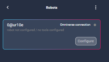 Configure robot button in Robot Pad