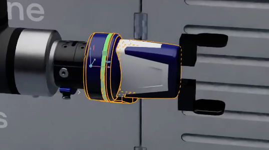 Gripper TCP displayed in NVIDIA Isaac Sim