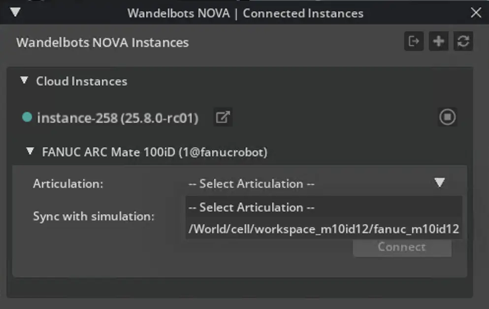 Select robot articulation