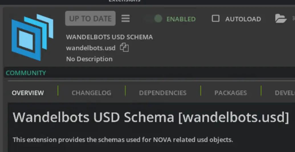Wandelbots USD extension displayed in NVIDIA Isaac Sim