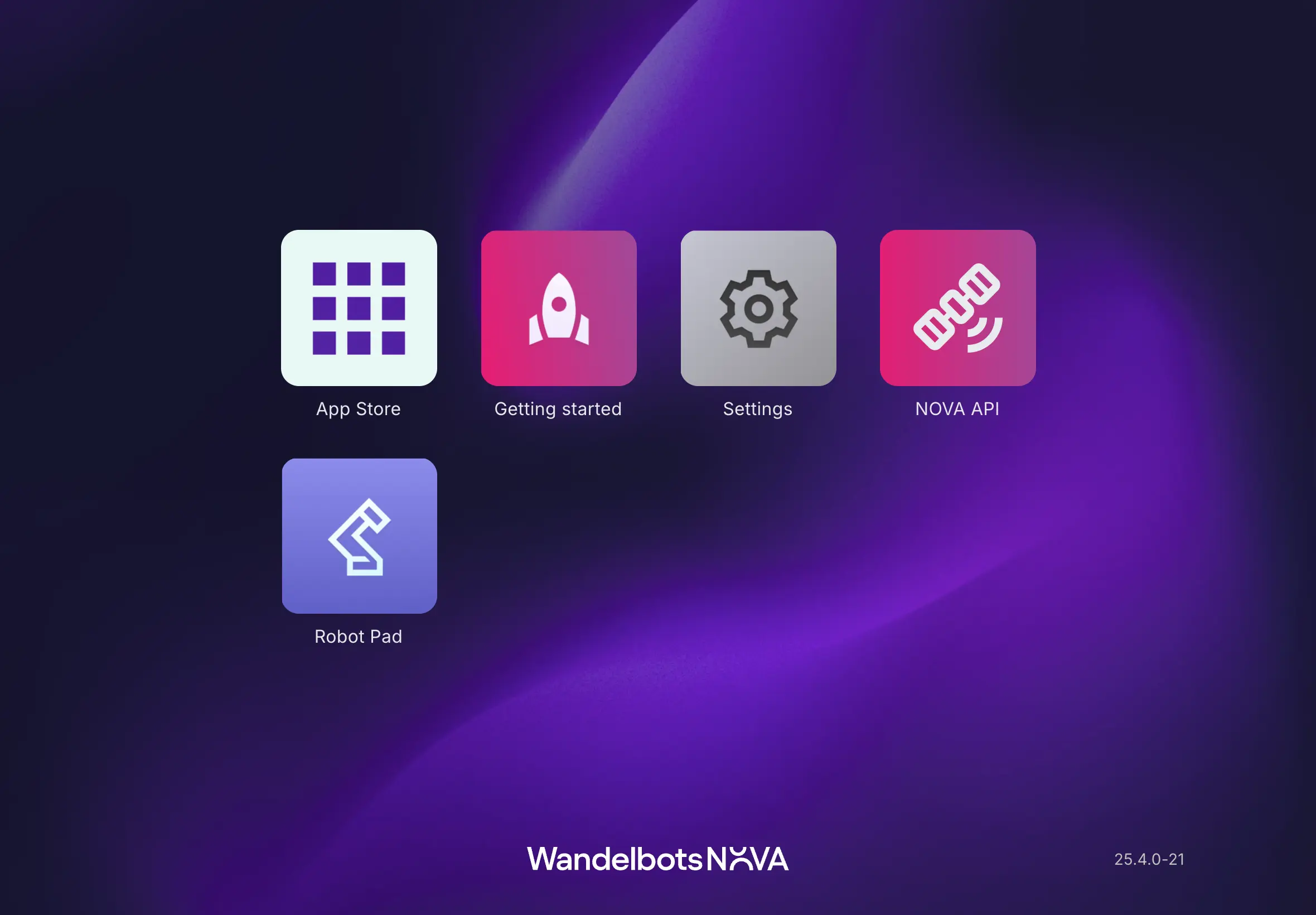 Wandelbots NOVA home screen